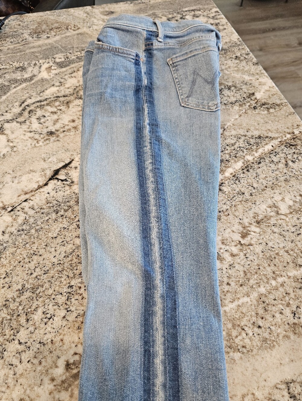 MOTHER  Light kitty Racer Stunner Zip Ankle Step Fray size 26 - Picture 8 of 11